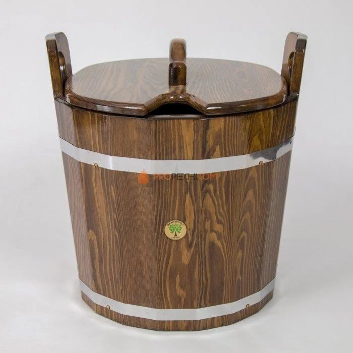 Запарник BentWood 22л. (с крышкой) из мореной лиственницы