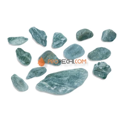 Камни Нефрит шлифованный для дровяных печей 10кг.