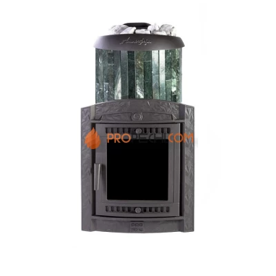 Чугунная печь для бани Атмосфера XL КТТ Про ламели Змеевик наборный