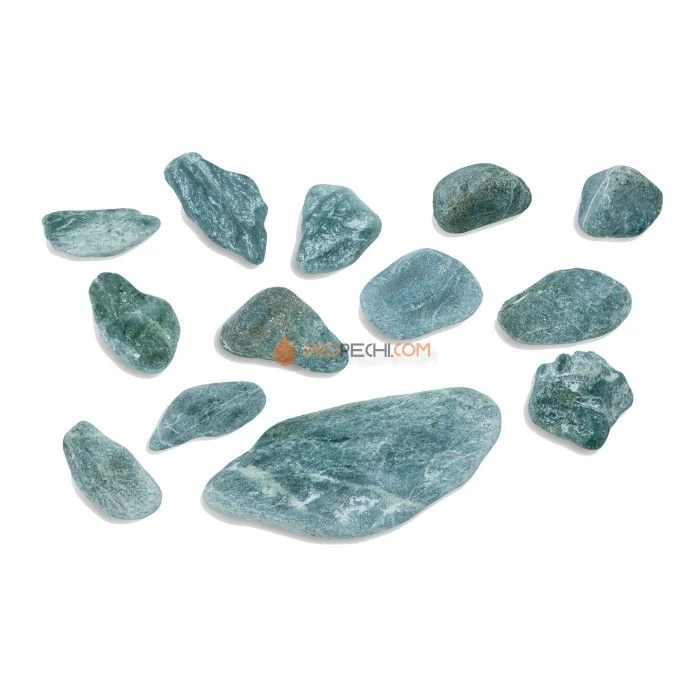 Камни Нефрит шлифованный для дровяных печей 10кг.