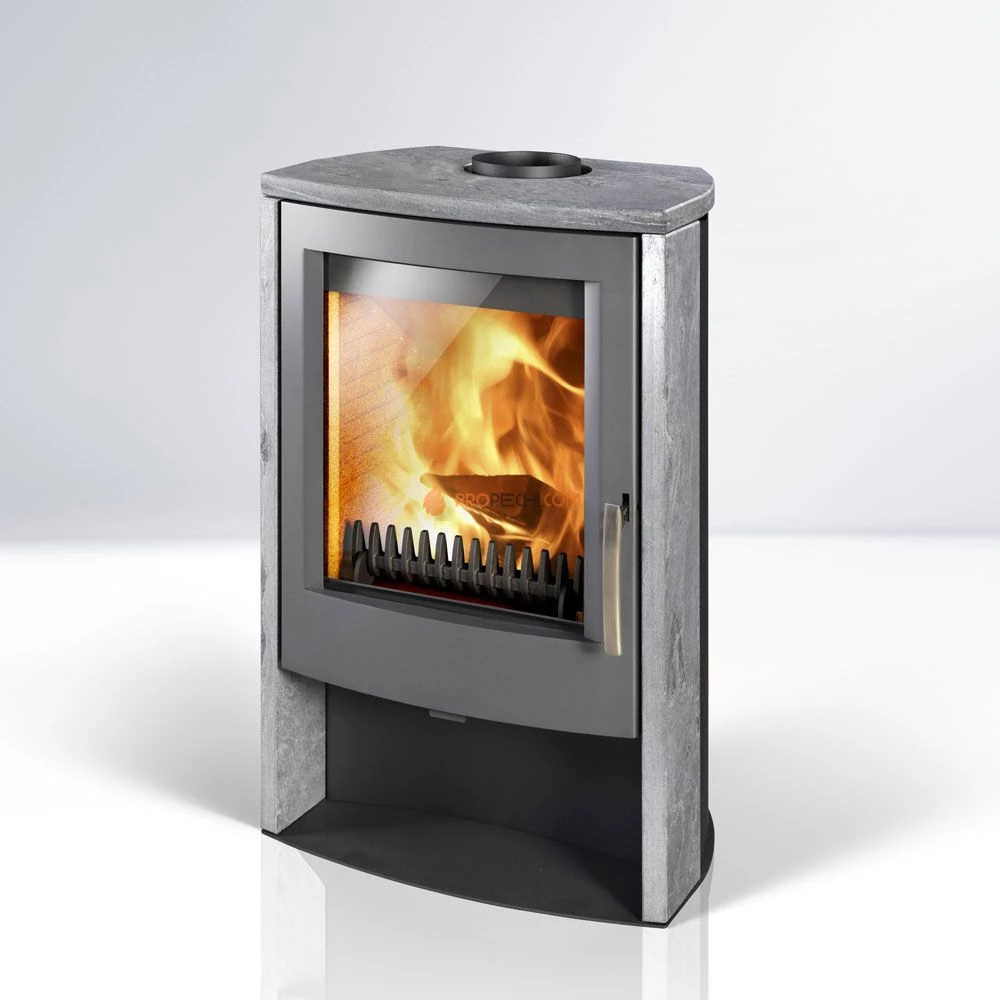 Печь-камин Thorma ALVESTA II, серый/стеатит