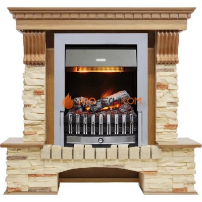 Каминокомплект Dimplex Pierre Luxe - Дуб / Сланец с очагом Danville Chrome FB2