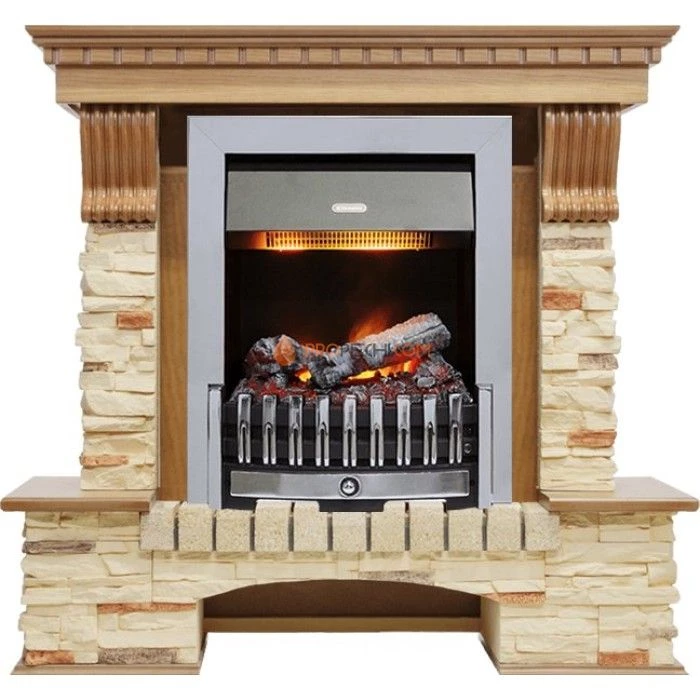 Каминокомплект Dimplex Pierre Luxe - Дуб / Сланец с очагом Danville Chrome FB2