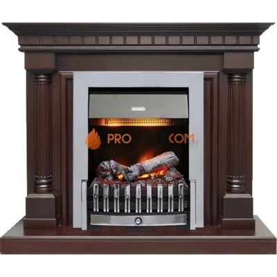 Каминокомплект Dimplex Dallas - Темный дуб с очагом Danville Chrome FB2