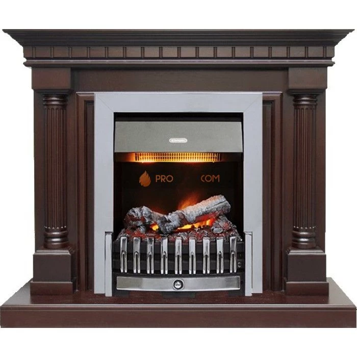 Каминокомплект Dimplex Dallas - Темный дуб с очагом Danville Chrome FB2