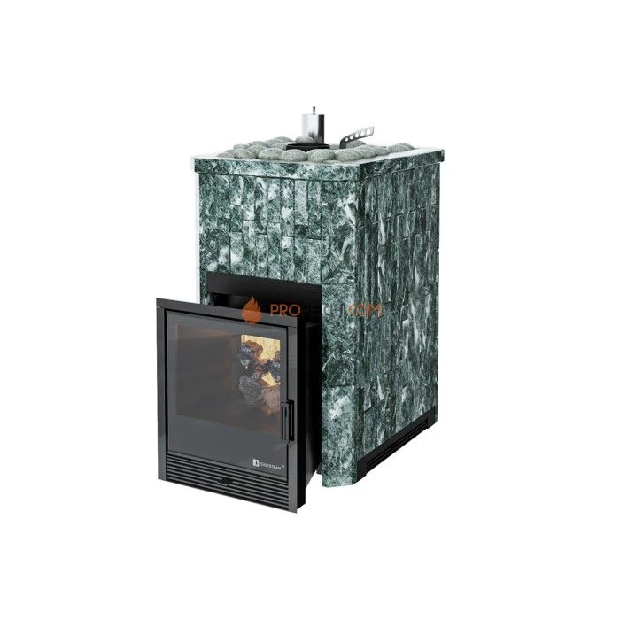 Дровяная печь для бани ИзиСтим Южная 9 в камне Змеевик