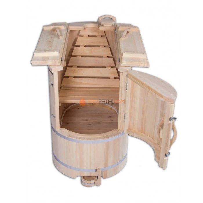 Кедровая фитобочка ЭкспертСаун Люкс 78х140 см овальная-полулежачая