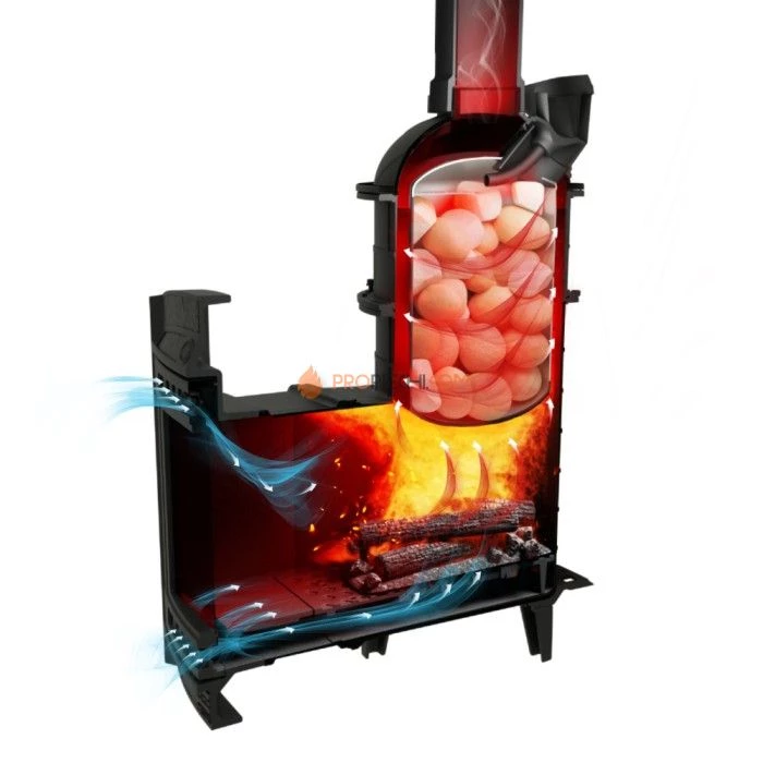 Печь банная "Атмосфера L" в облицовке "Пироксенит ЭЛИТ"