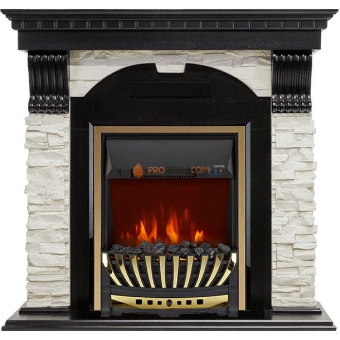 Каминокомплект Royal Flame Dublin - Венге / Сланец белый с очагом Aspen Gold