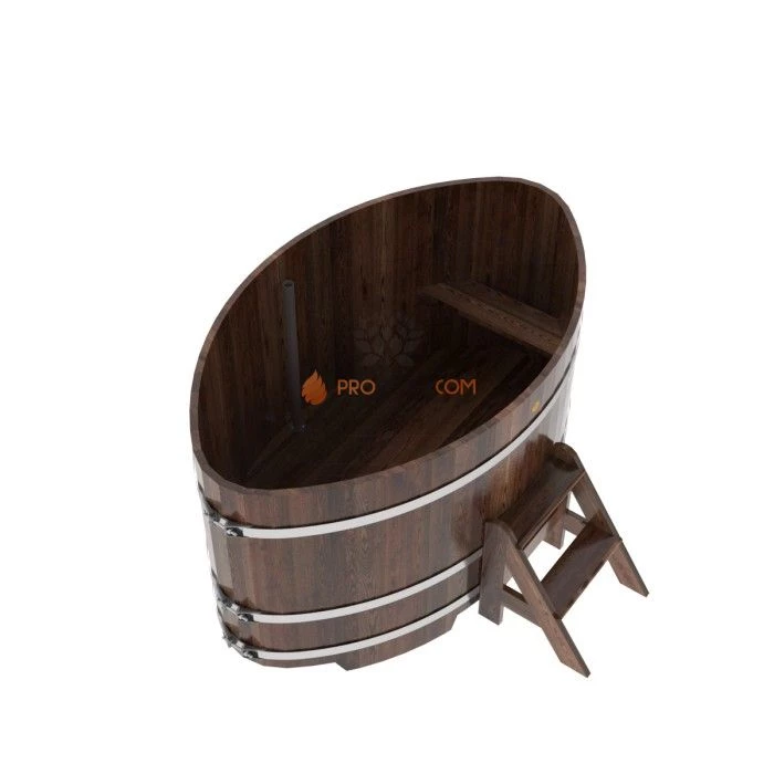 Купель BentWood овальная из мореной лиственницы 1,15х1,83
