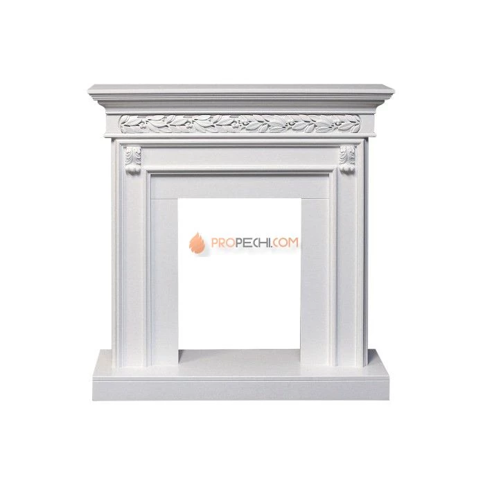 Каминокомплект Royal Flame Valletta - Белый (Ширина 1040 мм) с очагом Majestic FX M Brass