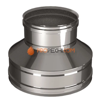 ПЕРЕХОДНИК ТЕРМО-МОНО (НА КОНУС) С D130/230 НА D130, AISI 321/304 (ВУЛКАН)