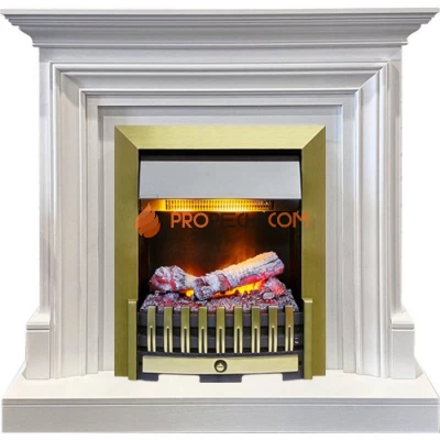 Каминокомплект Dimplex Bradford - Белый с очагом Danville Antique Brass FB2