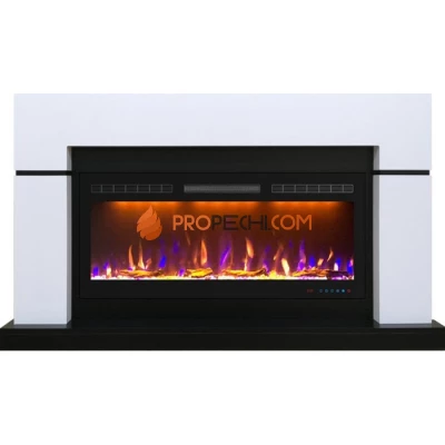 Каминокомплект Royal Flame Lindos - Белый (Ширина 1470мм) с очагом Crystal 40 RF