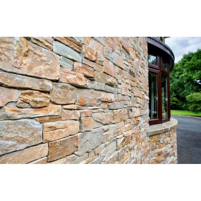 Панель из грубого камня Кварцит Бежевый (550х200мм) упак. (4шт/0,44м2)