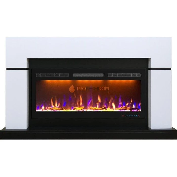 Каминокомплект Royal Flame Lindos - Белый (Ширина 1470мм) с очагом Crystal 40 RF