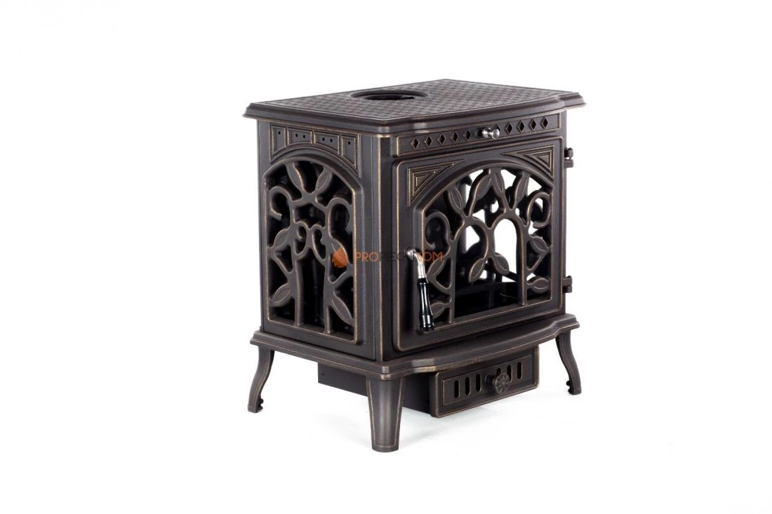 Печь-камин Fireway Demetra патина бронза