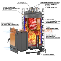 Печь для бани Эверест Steam Master 44 (320) Чугун