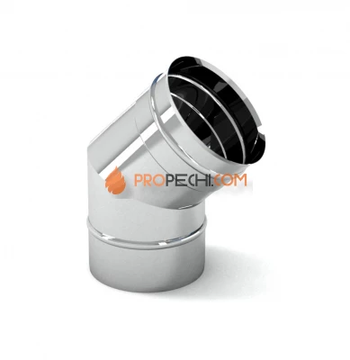 Отвод Уно 45* ОУ-Р 304-0.8 D  80