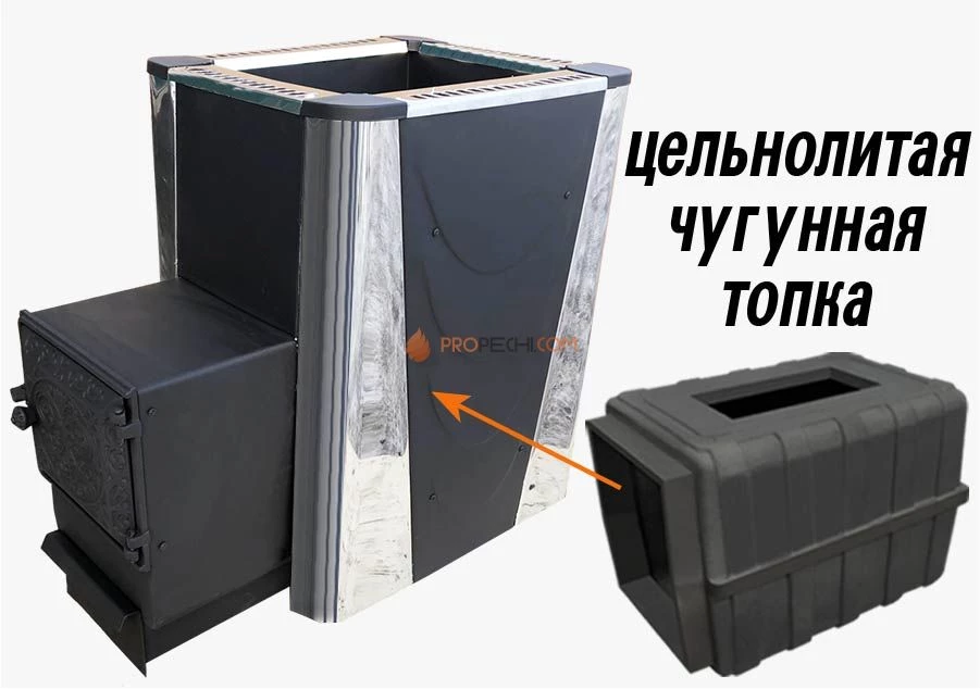 Банная чугунная печь Березка "Воевода" 20 (ДТ-3 Конвектор)