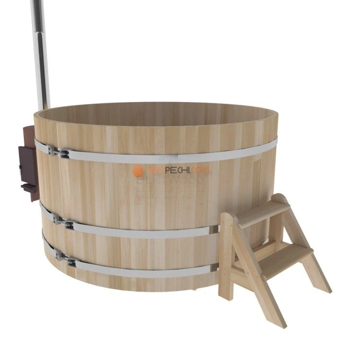 Фурако BentWood из кедра D=1.8 с наружной печкой премиум