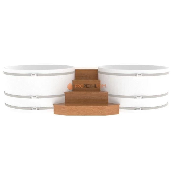 Подиум BentWood на 2 купели D 1,8 из натурального дуба