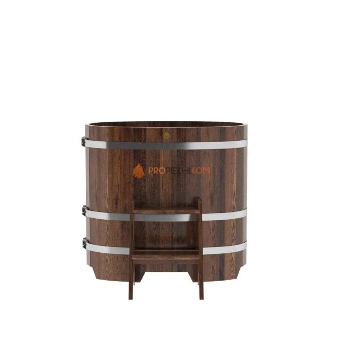 Купель BentWood овальная из мореной лиственницы 0,59х1,06