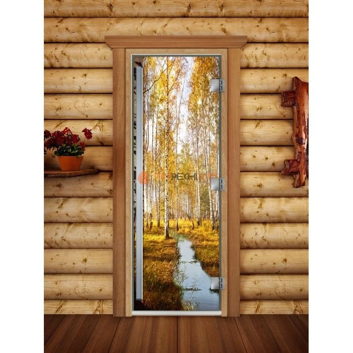 Дверь для бани DoorWood Престиж Фотопечать А082, 1900x700 мм