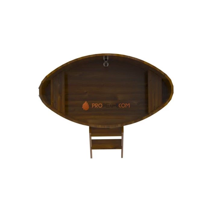 Купель BentWood овальная из мореной лиственницы 0,92х1,66 Рустик