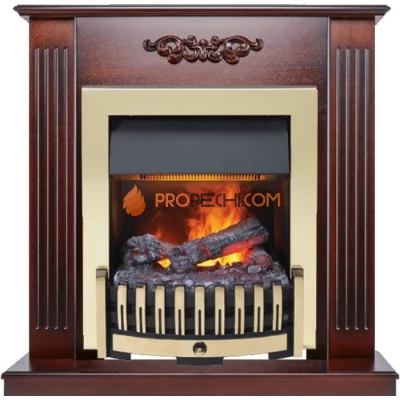 Каминокомплект Dimplex Lumsden - Махагон коричневый антик с очагом Danville Brass FB2