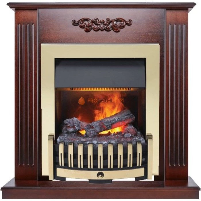 Каминокомплект Dimplex Lumsden - Махагон коричневый антик с очагом Danville Brass FB2