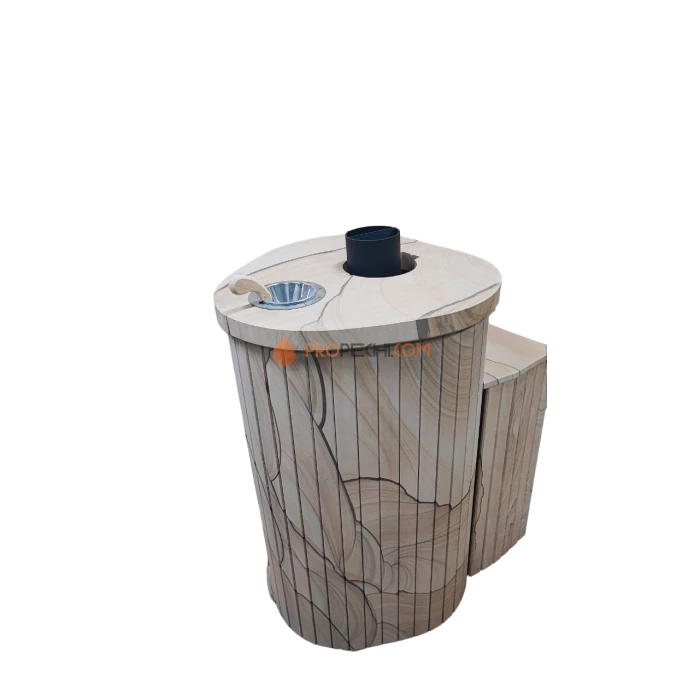 Дровяная печь для бани Ферингер Малютка До 18 м³ - Окаменевшее дерево перенесенный рисунок