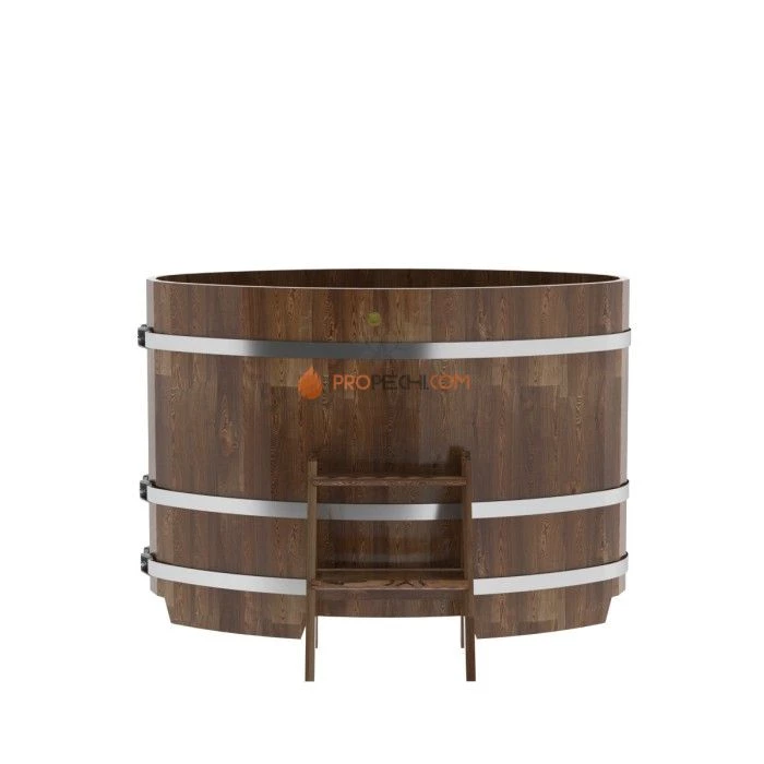 Купель BentWood овальная из сращенных ламелей мореной лиственницы 0,80х1,42