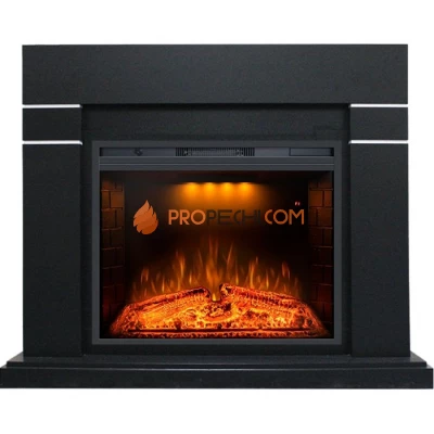 Каминокомплект Royal Flame Lindos - Черный (Высота 985мм) с Электрическим очагом Royal Flame Emerald 28