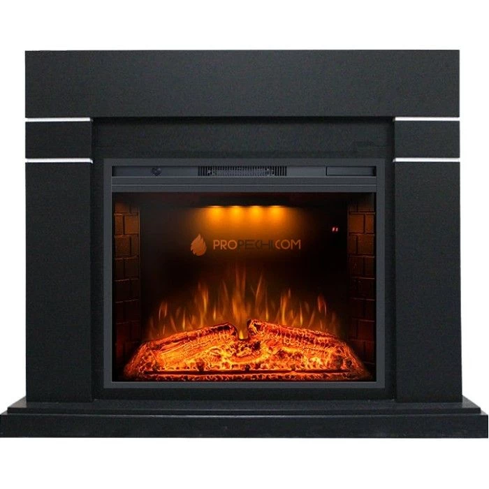 Каминокомплект Royal Flame Lindos - Черный (Высота 985мм) с Электрическим очагом Royal Flame Emerald 28