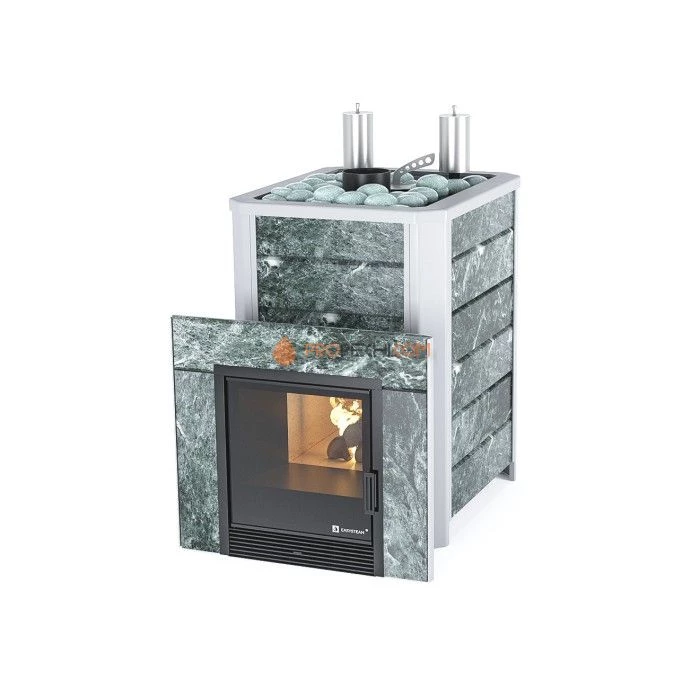 Дровяная печь для бани ИзиСтим Ялта 25 К в камне Змеевик