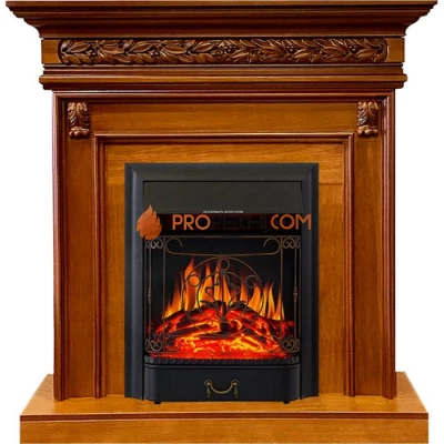 Каминокомплект Royal Flame Valletta - Орех с очагом Majestic FX Black