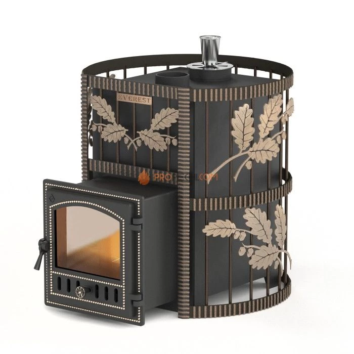 Дровяная печь для бани Эверест СПб 20 (280) Ковка
