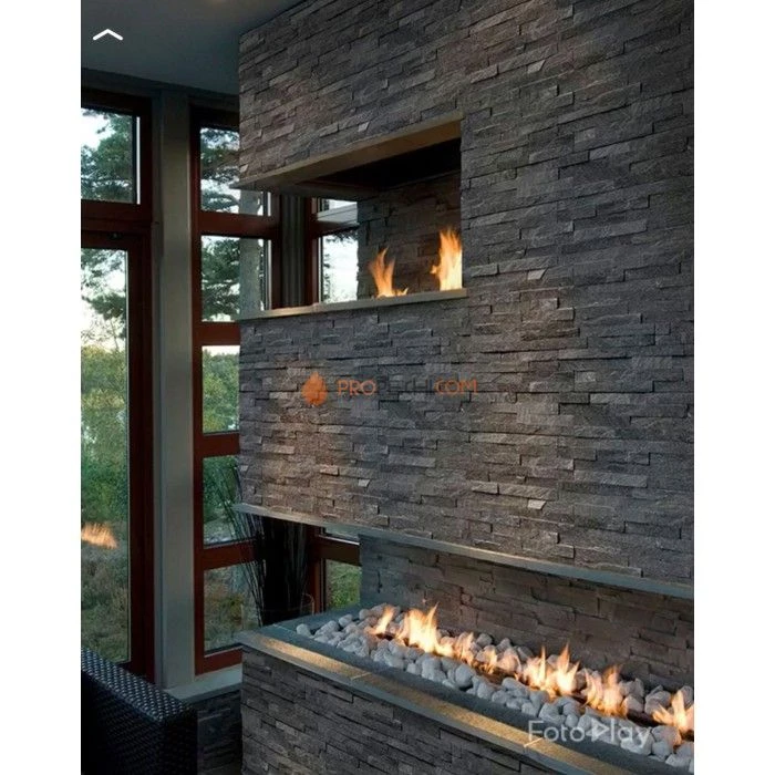 Панель Классик Кварцит Черный (600х150мм) упак. (7шт/0,63м2)