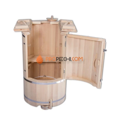 Кедровая фитобочка ЭкспертСаун 78х100 см овальная со скосом