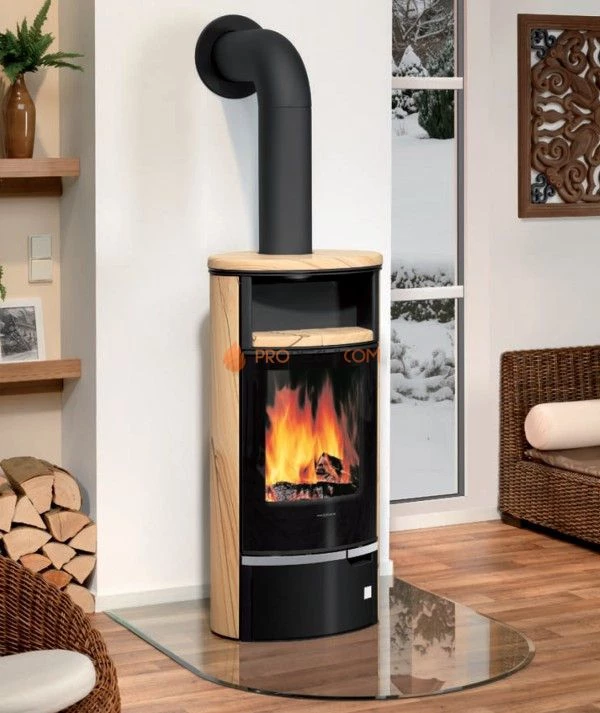 Печь-камин ABX  Atlantik 5 черная мокка крем