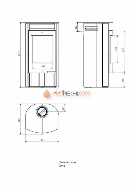 Печь-камин Мета-Бел Сена