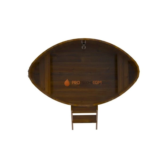 Купель BentWood овальная из мореной лиственницы 1,08х1,75 Рустик