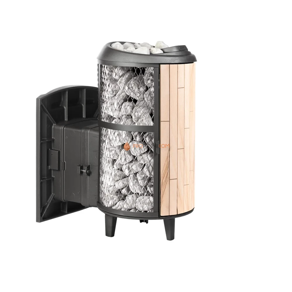 Печь банная «Атмосфера L» с комбинированная сетка-ламель «Окаменевшее дерево»