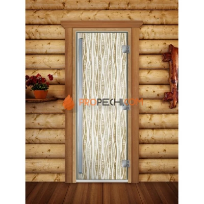 Дверь для бани DoorWood Престиж Фотопечать А055, 1900x700 мм