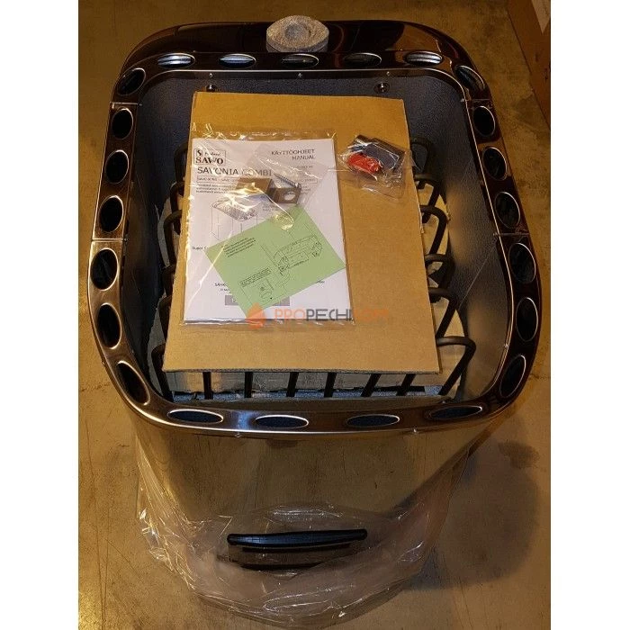 Электрическая печь SAWO SAVONIA COMBI SAVC-105NS-Z 10.5 кВт (встроенный парогенератор, пульт и блок мощности докупаются отдельно)