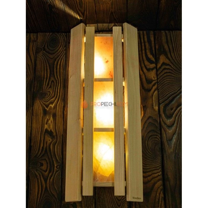 Абажур Woodson с гималайской солью 3 плитки, липа 770x310