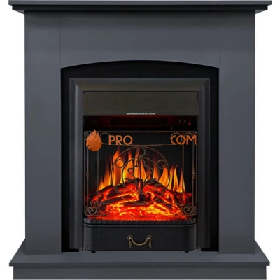 Каминокомплект Royal Flame Barcelona (разборный) - Серый графит с очагом Majestic FX Black