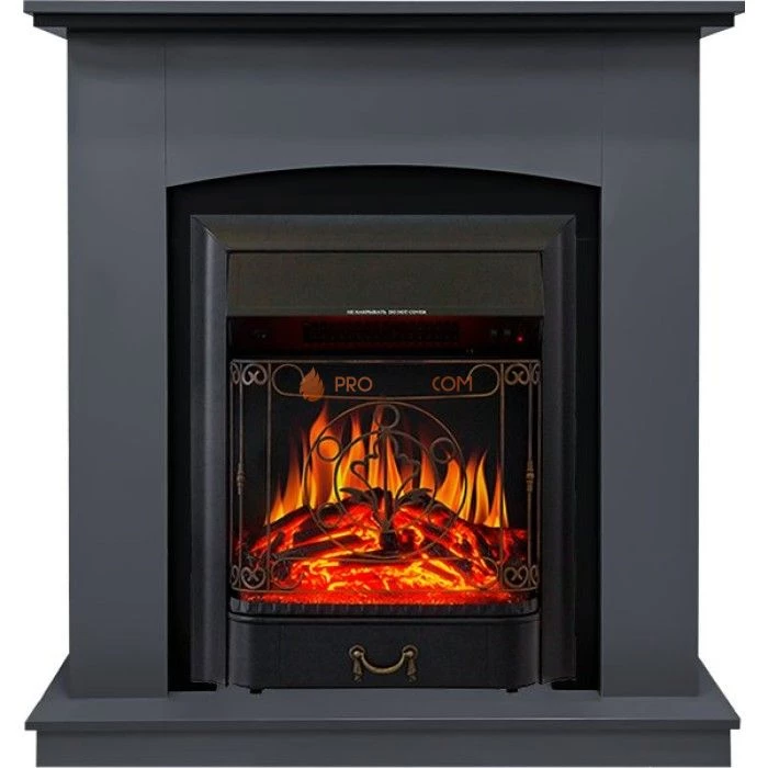 Каминокомплект Royal Flame Barcelona (разборный) - Серый графит с очагом Majestic FX Black