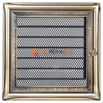 Вентиляционная решетка Kratki 17х17 с жалюзи рустик